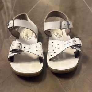 Girls Footmates Ariel White Leather Sandals Size 11
